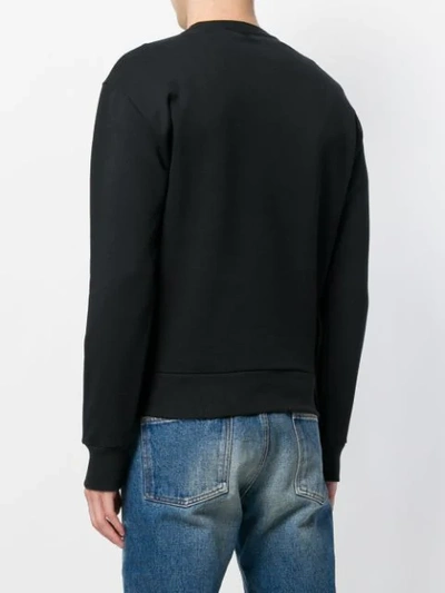 Shop Ami Alexandre Mattiussi Ami Paris Print Sweatshirt In Black
