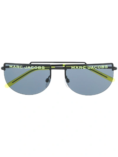 Shop Marc Jacobs Half Moon Sunglasses In Black