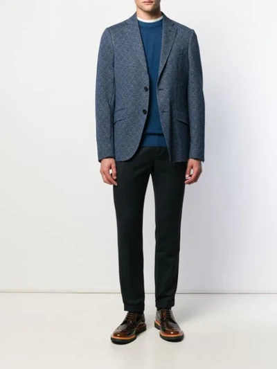 Shop Etro Jersey Jacket In Blue