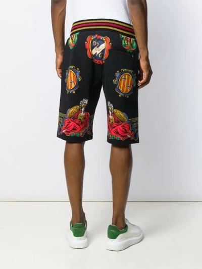 Shop Dolce & Gabbana Shorts Mit Gladiator-print In Blue ,red