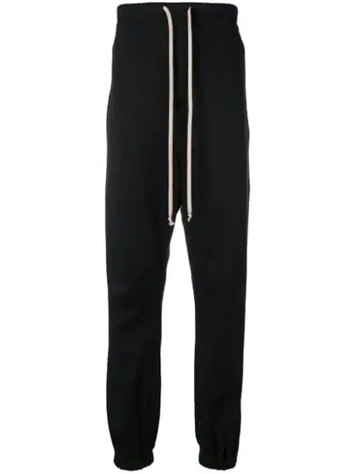 Shop Rick Owens Plain Track Pants In Black