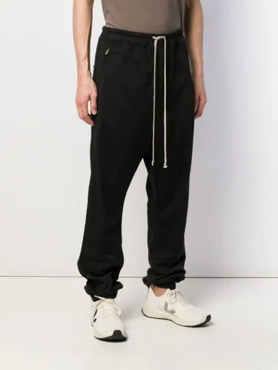 Shop Rick Owens Plain Track Pants In Black