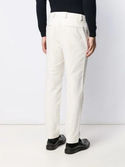 Shop Maison Flaneur Tailored Straight Leg Trousers In White
