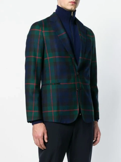 Shop Paul Smith Plaid Blazer In Green