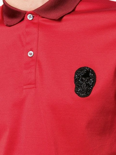 Shop Alexander Mcqueen Short Sleeved Polo Shirt In Red