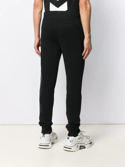 Shop Philipp Plein Statement Logo Patch Track Pants In Black