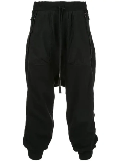 Shop Boris Bidjan Saberi Drop Crotch Sweatpants In Black