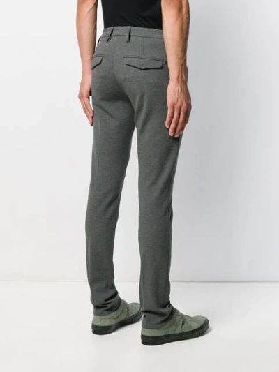 Shop Dondup Straight Leg Trousers In Grey