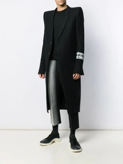 Shop Rick Owens Structured Peacoat In Black