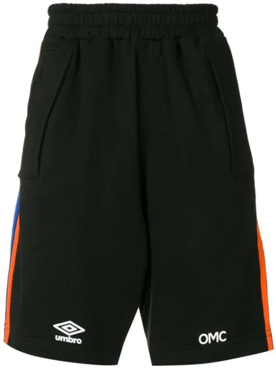 Shop Omc X Umbro Leader Track Shorts In Black