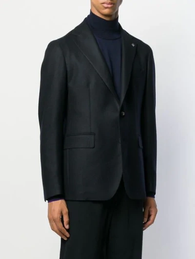 Shop Tagliatore Single Breasted Blazer In Blue