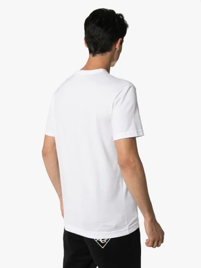 Shop Dolce & Gabbana Logo Patch Cotton T-shirt In White