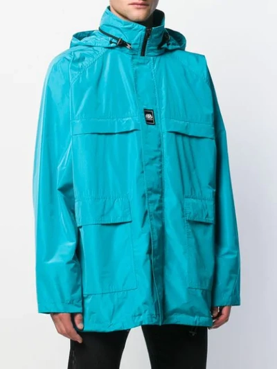 Shop Balenciaga Windbreaker Jacket In Blue