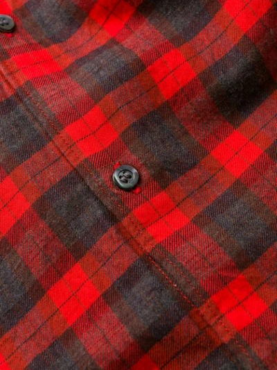 Shop Aspesi Plaid Button Shirt In Red