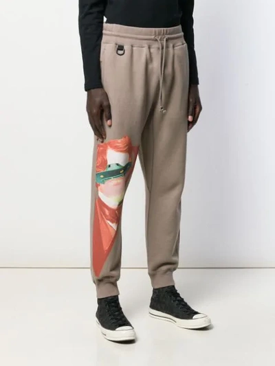 Shop Undercover Printed Track Pants In Neutrals