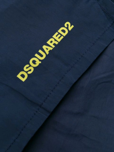 Shop Dsquared2 Icon Print Swim Shorts In Blue