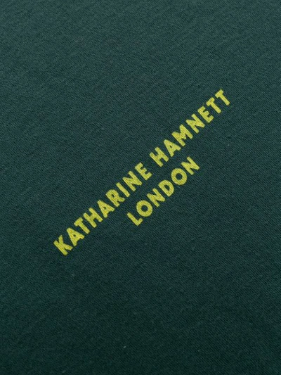 Shop Katharine Hamnett Printed Logo T In Green