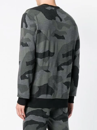 Shop Rh45 Camouflage Print Jumper - Green