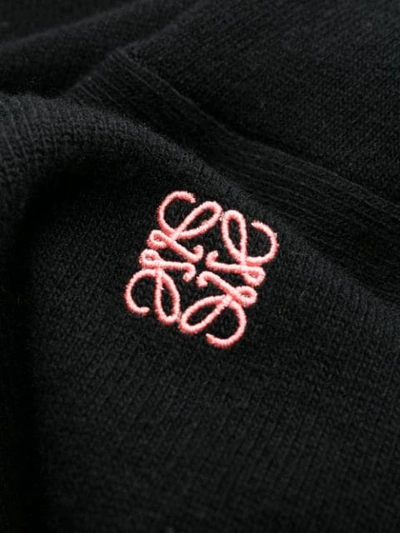 Shop Loewe Anagram Turtleneck Sweater In Black