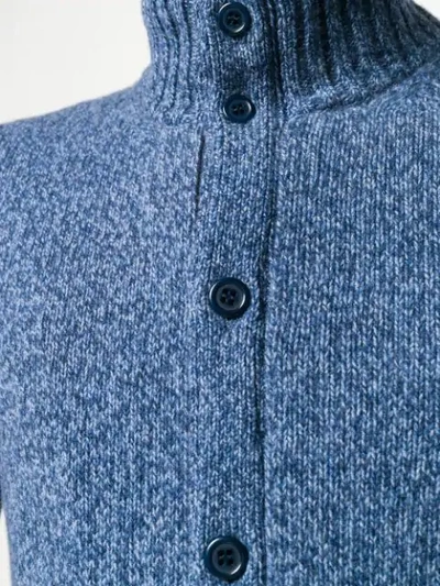 Shop Doriani Cashmere Slim-fit Button-up Cardigan In Blue