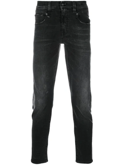 Shop R13 High Rise Slim-fit Jeans In Black