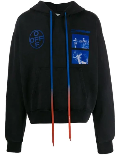 Shop Off-white Graphic Print Hoodie In Black