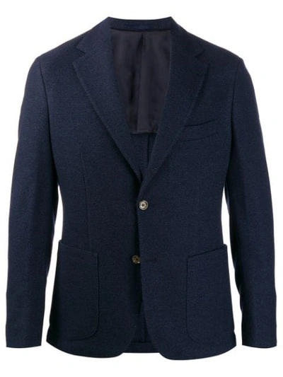 Shop Eleventy Fitted Single-breasted Blazer In Blue