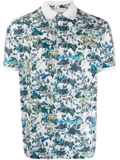 ETRO FLORAL PRINT POLO SHIRT - 白色