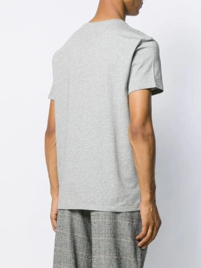 Shop Alexander Mcqueen Panelled Skull Print T-shirt In Grey