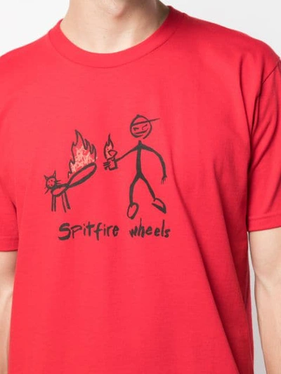 Supreme X Spitfire Wheels T-shirt In Red