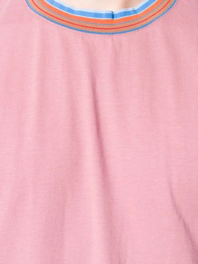 Shop Marni Striped Collar T In Pink