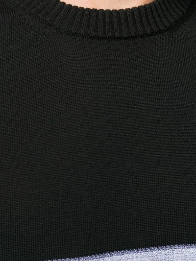 Shop Givenchy Logo Stripe Sweater In Black