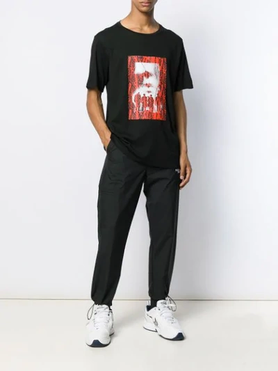 Shop Neil Barrett Graphic Print T-shirt In Black