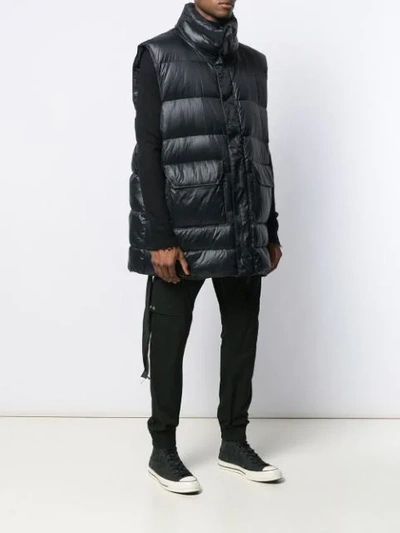 Shop Ben Taverniti Unravel Project Padded Gilet In Black