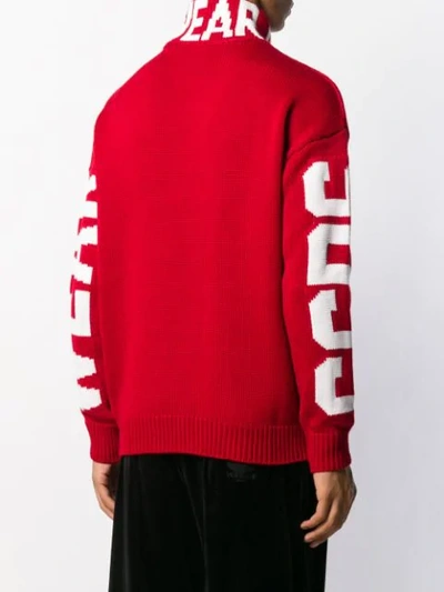 Shop Gcds Contrast Logo Jumper In Red