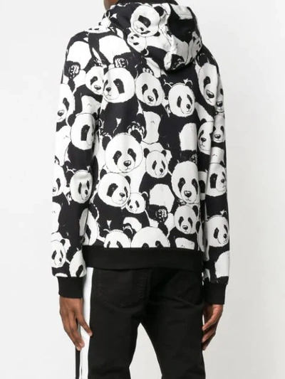 Shop Dolce & Gabbana Panda Print Hoodie In Black