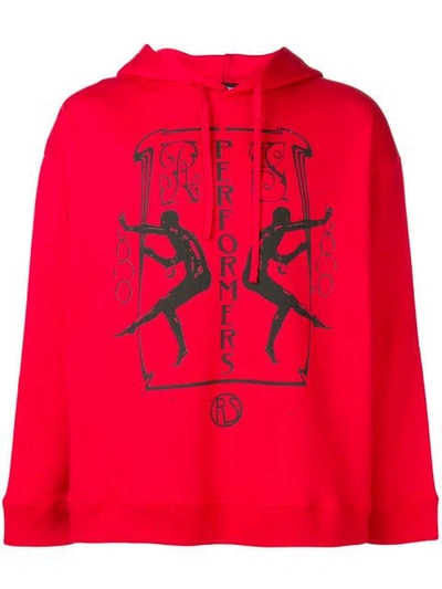 Shop Raf Simons Printed Sweatshirt In Red