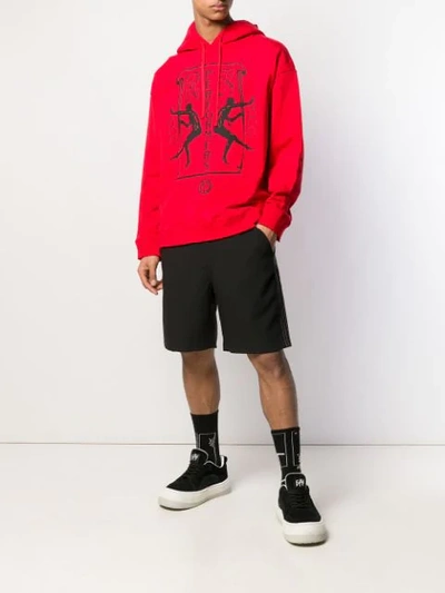 Raf Simons Printed Sweatshirt In Red