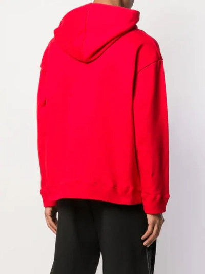 Raf Simons Printed Sweatshirt In Red