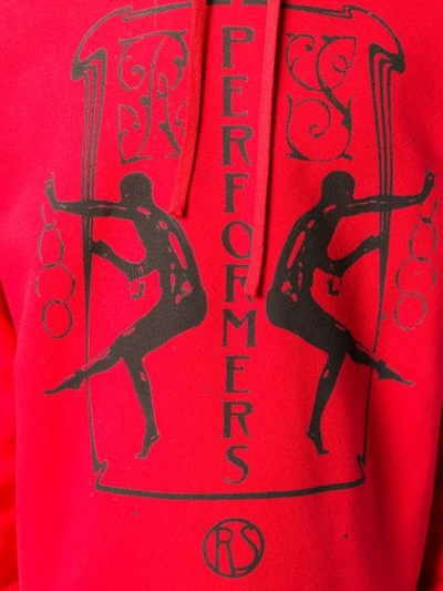 Raf Simons Printed Sweatshirt In Red