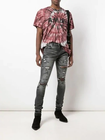 Amiri Distressed Skinny Jeans In Black
