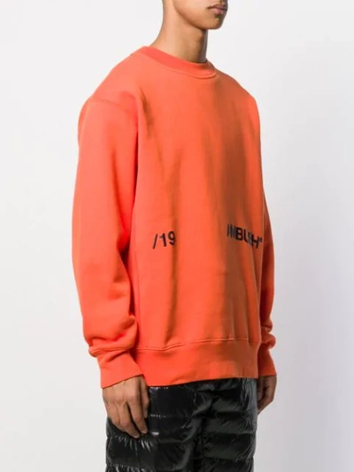 Shop Ambush Logo Print Sweatshirt In Orange