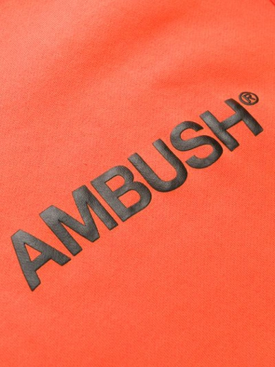 Shop Ambush Logo Print Sweatshirt In Orange