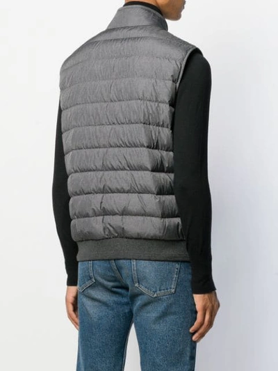 Shop Belstaff Padded Gilet In Grey