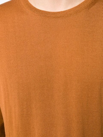 Shop Roberto Collina Knitted Roundneck Sweater In Brown