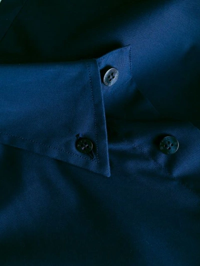 Shop Etro Logo Button-down Shirt In Blue