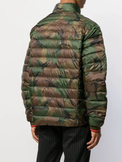 Shop Polo Ralph Lauren Camouflage Print Padded Jacket In Green