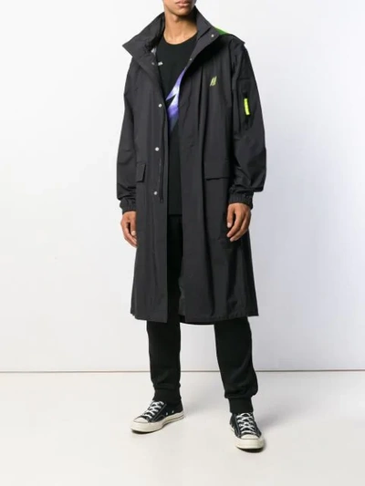 Shop Neighborhood Hooded Raincoat In Black