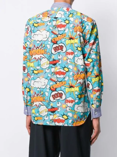 Shop Comme Des Garçons Shirt Comic Print Shirt In Blue