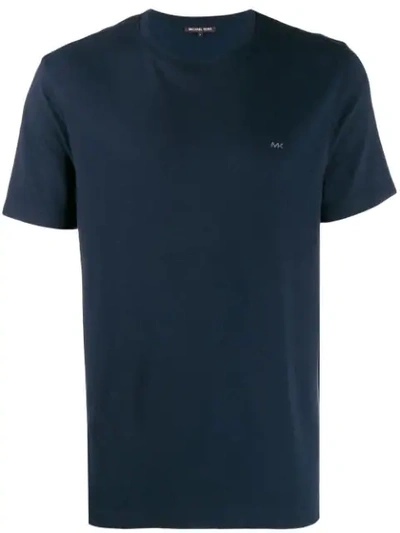 Shop Michael Kors Logo T-shirt In Blue